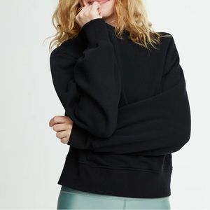 Bandier Wesley crew neck sweatshirt with shoulder pads Black Size M
